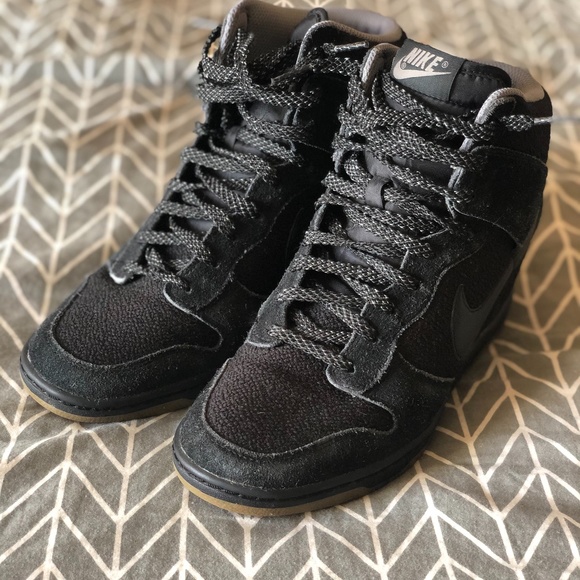 nike dunk sky hi black